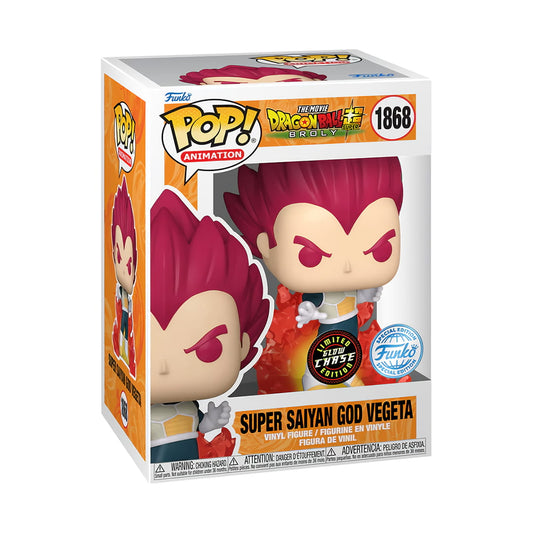 Figura Dragon Ball Super: Broly (The Movie) – POP! Animation #1868 – Super Saiyan God Vegeta (Aura) SE GLOW CHASE