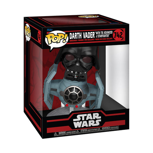 Figura Star Wars – POP! Rides Deluxe Star Wars #742 – Darth Vader with Tie Advanced x1 Starfighter
